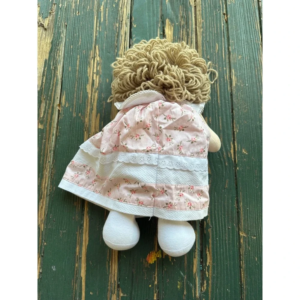 Handmade Sofia Personalized Rag Doll Pink Floral Dress Lace‎ Trim Plush 15 Inch